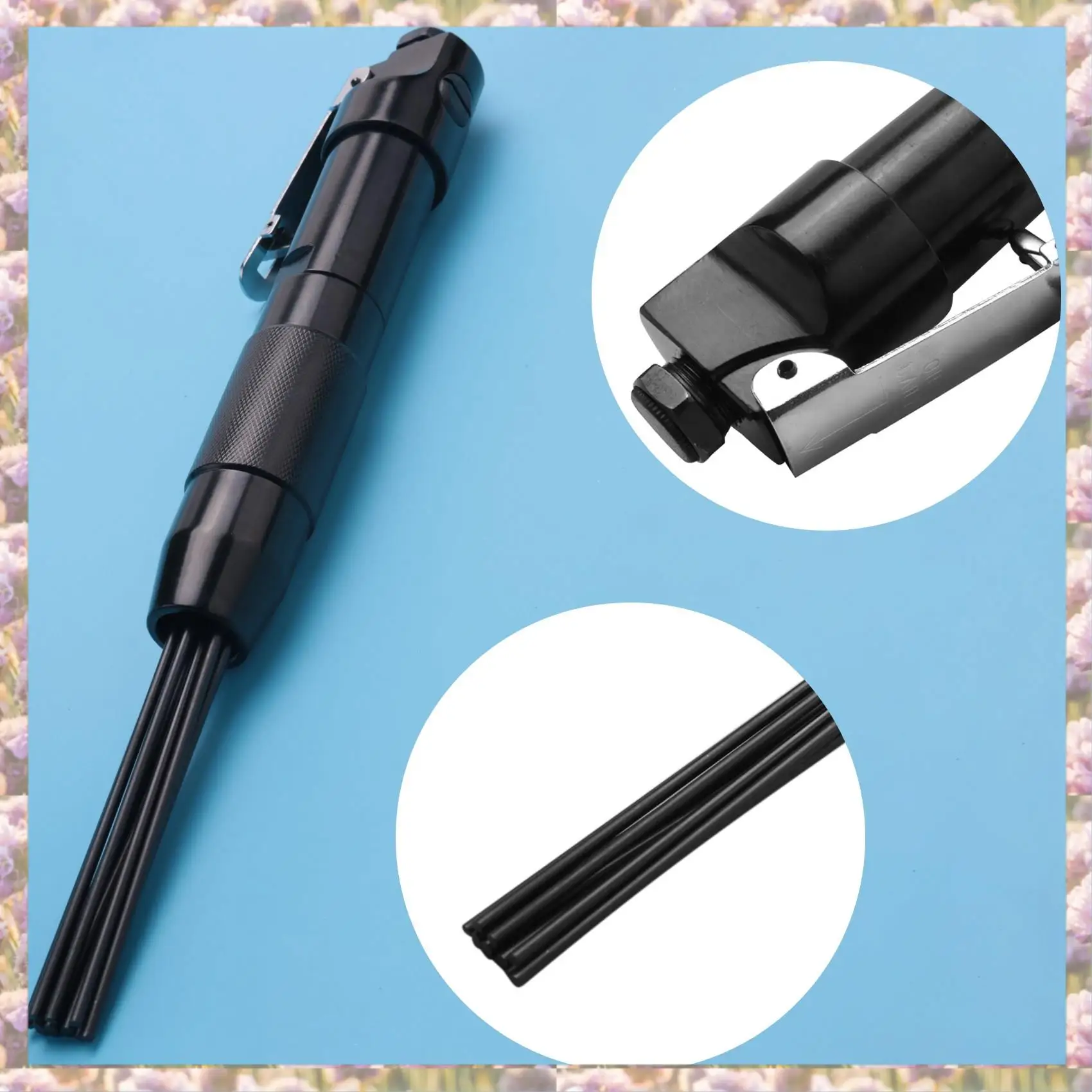 

-FTGT Новый игольчатый скалер для удаления ржавчины, инструмент для удаления шлака, воздушный пневматический шлак для удаления ржавчины, коррозии, инструмент для очистки от удаления заусенцев с 12-кратной иглой