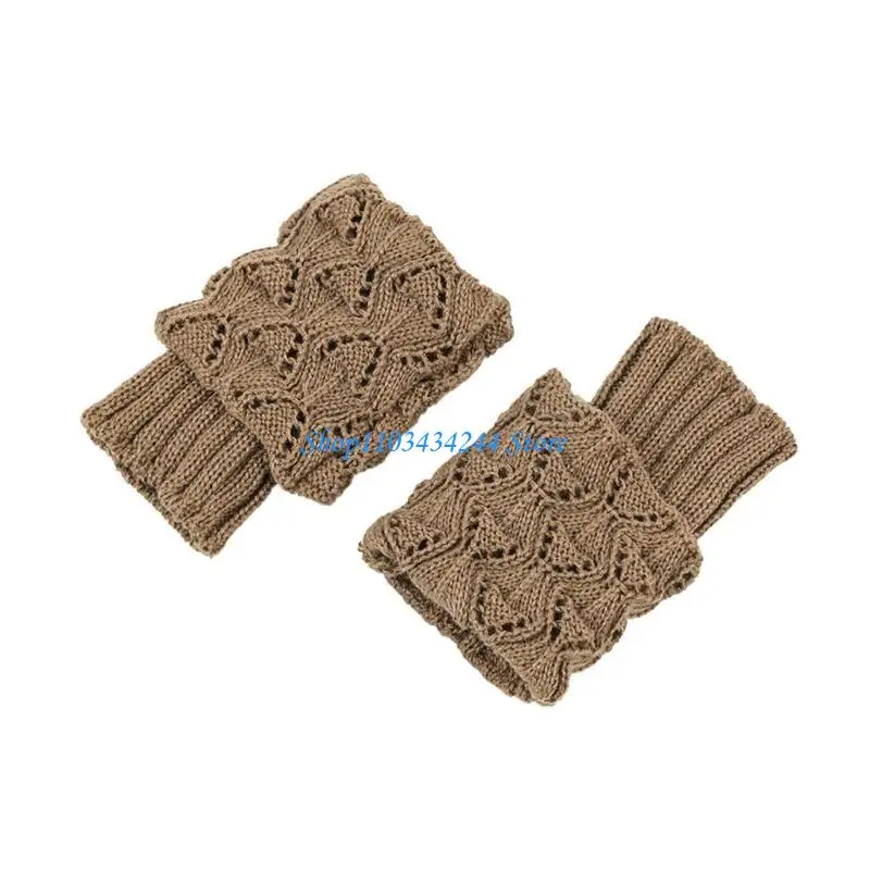 

1 Pair Knitting Acrylic Fiber Sock Sleeves Stylish Leg Decorations Socks Solid