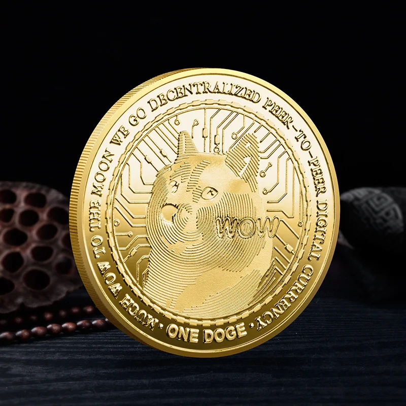 Funny Dogecoin Gold/Silver Plated The Fun and Friendly Internet Currency Collectible Coin
