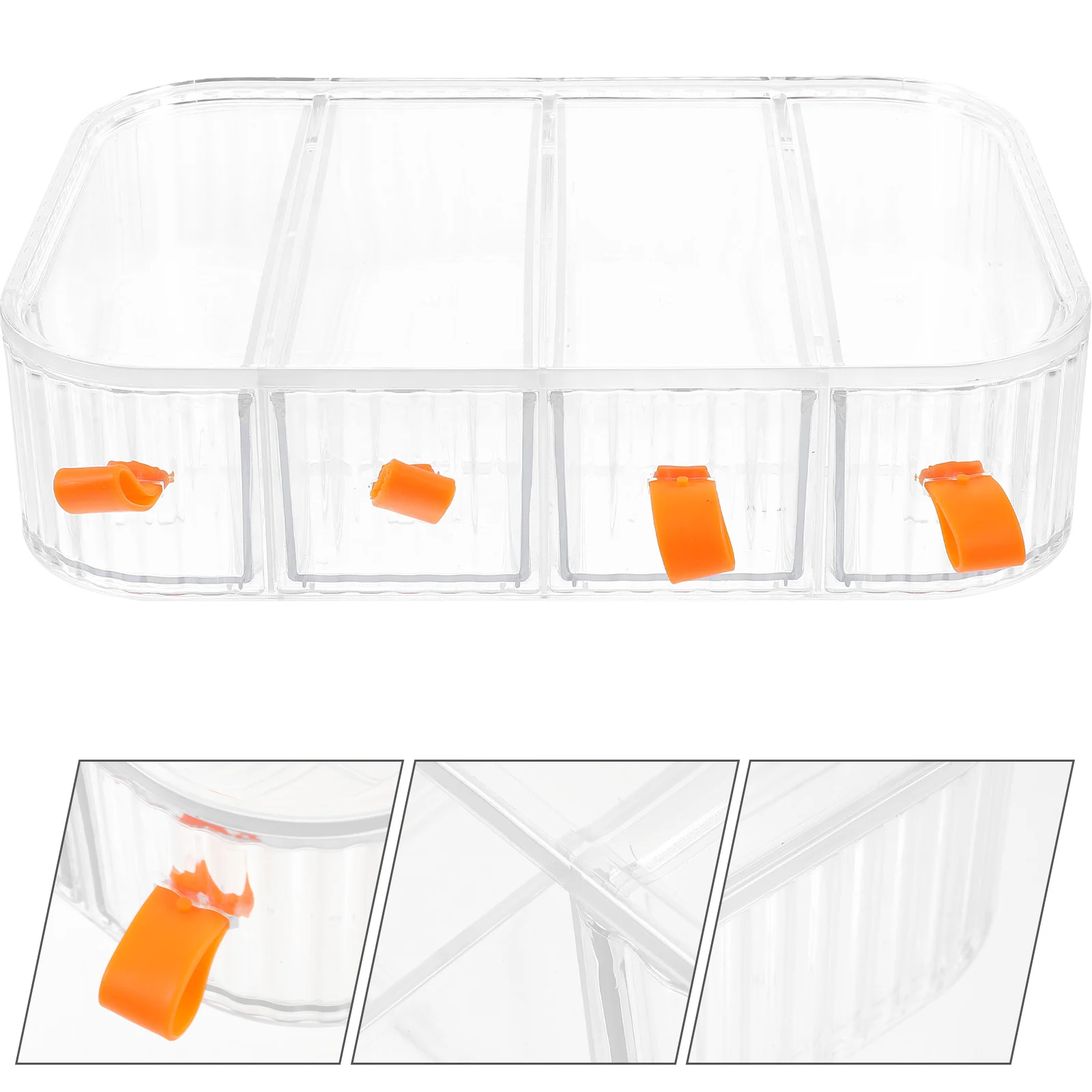 

Acrylic Organizer 4-Drawer Eyeglass Storage Box Transparent Holder For Glasses Jewelries Cosmetics Stationery Lightweight