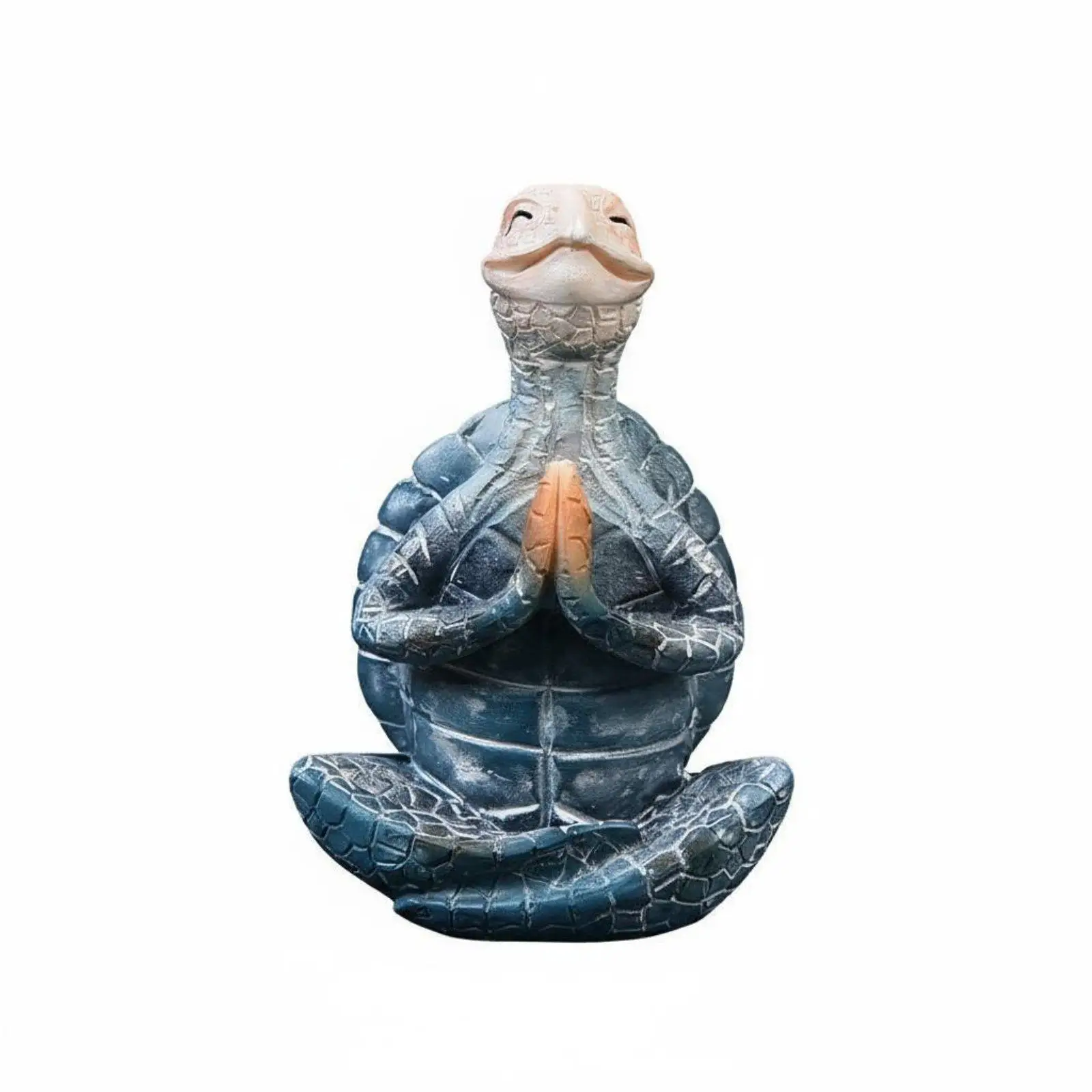 Resin Turtle Statue Meditation Pose Serene Animal Sculpture for Bedside Desk Decor Calming Gift for Mindfulness