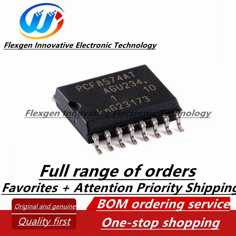 (10 pcs) PCF8574AT PCF8574 SOIC-16 chip input/output expander