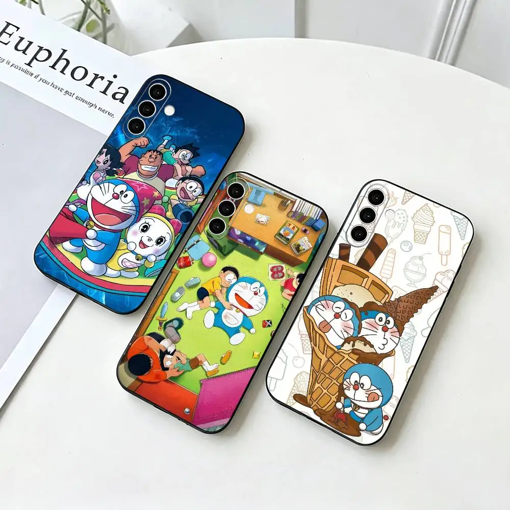 Cute Fat Doraemon   Phone Case For Samsung Galaxy A73,A72,A71,A70,A53,A52,A51,Others Soft Black Cover