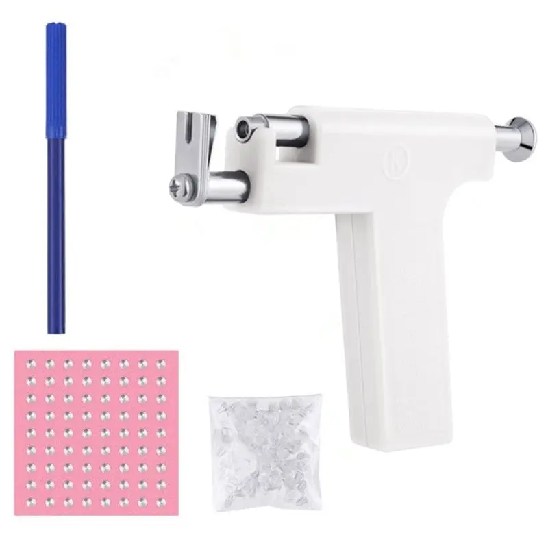 AB34-Ear Nose Piercing Kit Stainless Steel Body Ear Piercing Machine Ear Piercing Tools Piercing Jewelry Set Ear Piercing Equipm
