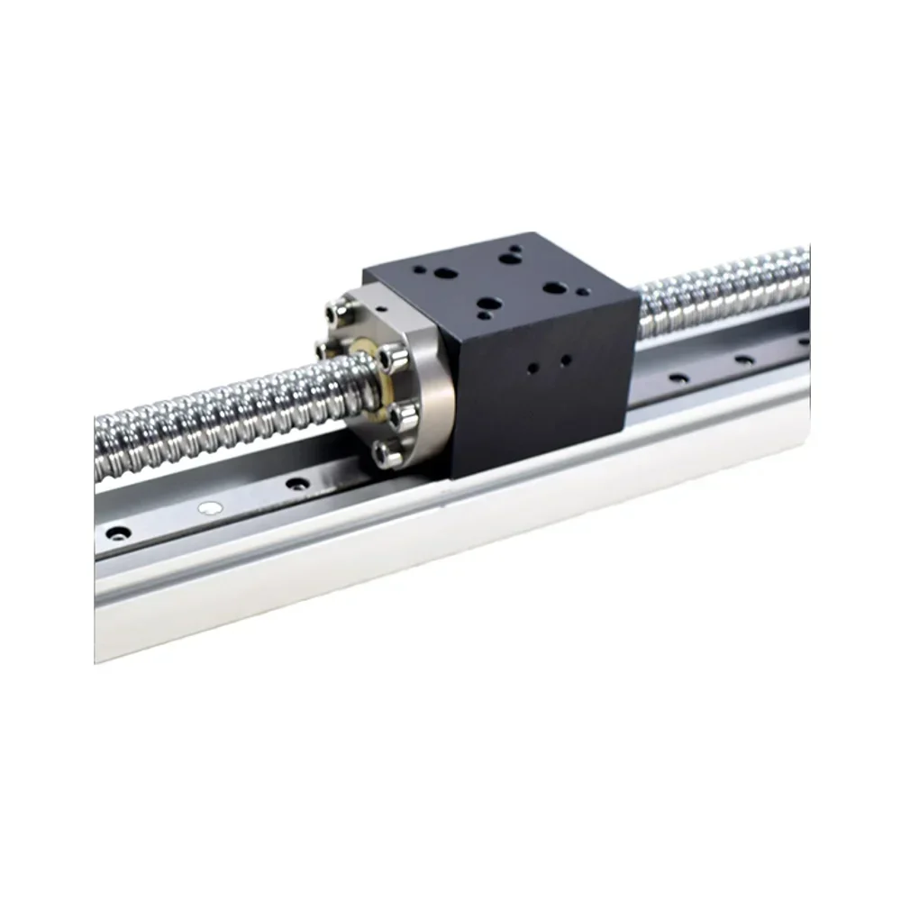 QRXQ RXSN40 Motor Servo Stepper Presisi Tinggi dengan Bearing, Rel Sekrup Panjang yang Dapat Disesuaikan, Modul Sinkron, Mesin Linear Guide PLC