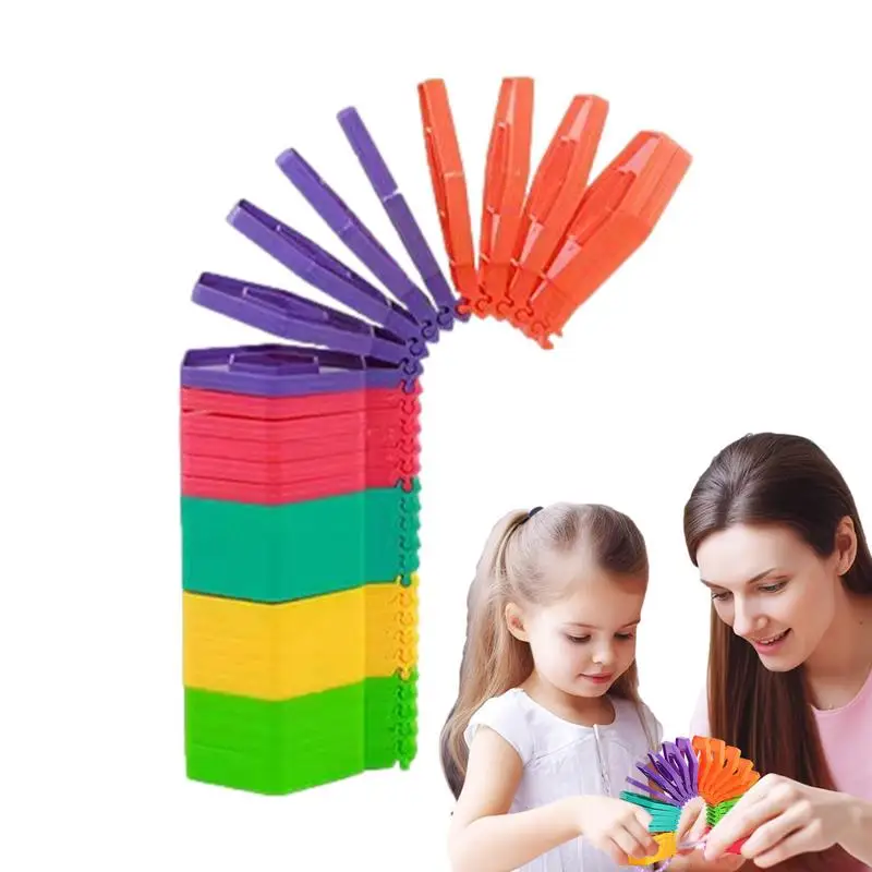 

Early Development Educational Folding Coil Gear Clapping Toy For Stress Relief Colored Stacked Circles Funny Folding Toy