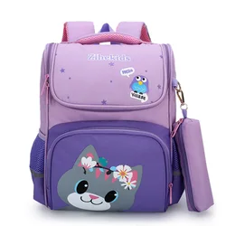 Student backpacks 2023 new cartoon space bags 1st to 3rd grade elementary school students fashion British style backpacks trend