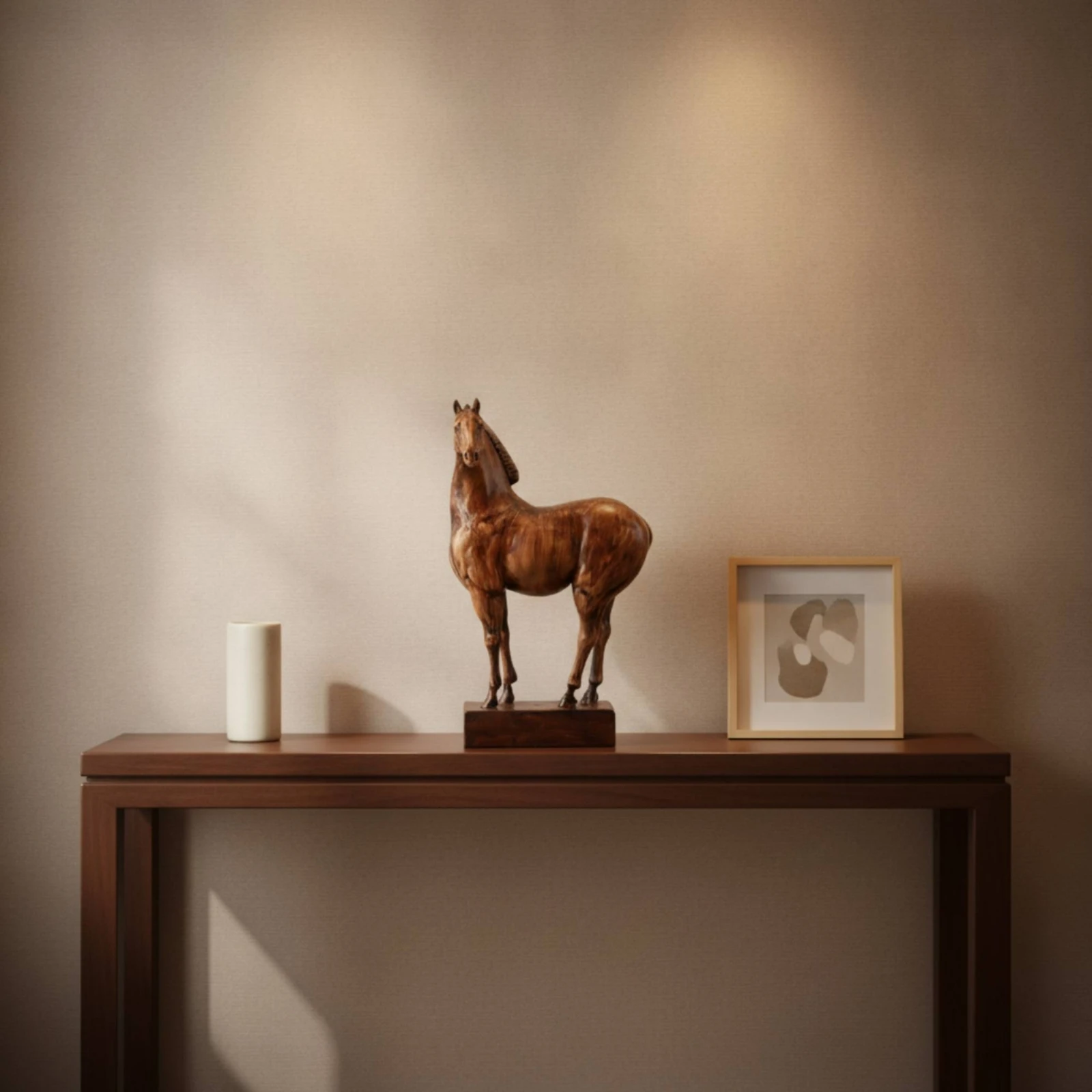 Horse Figurine Compact Decorative Horse Figurine Decor Sculptural Handmade for Bookshelf, Desk