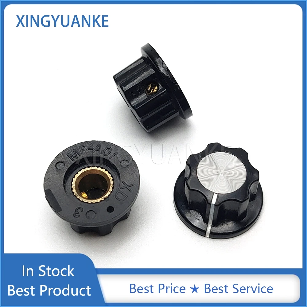 

10PCS MF-A01 20*12MM Bakelite Knob Cap WH118/WX050 Potentiometer Knobs Copper Core Inner Hole 6mm Diameter 20mm Height 12mm