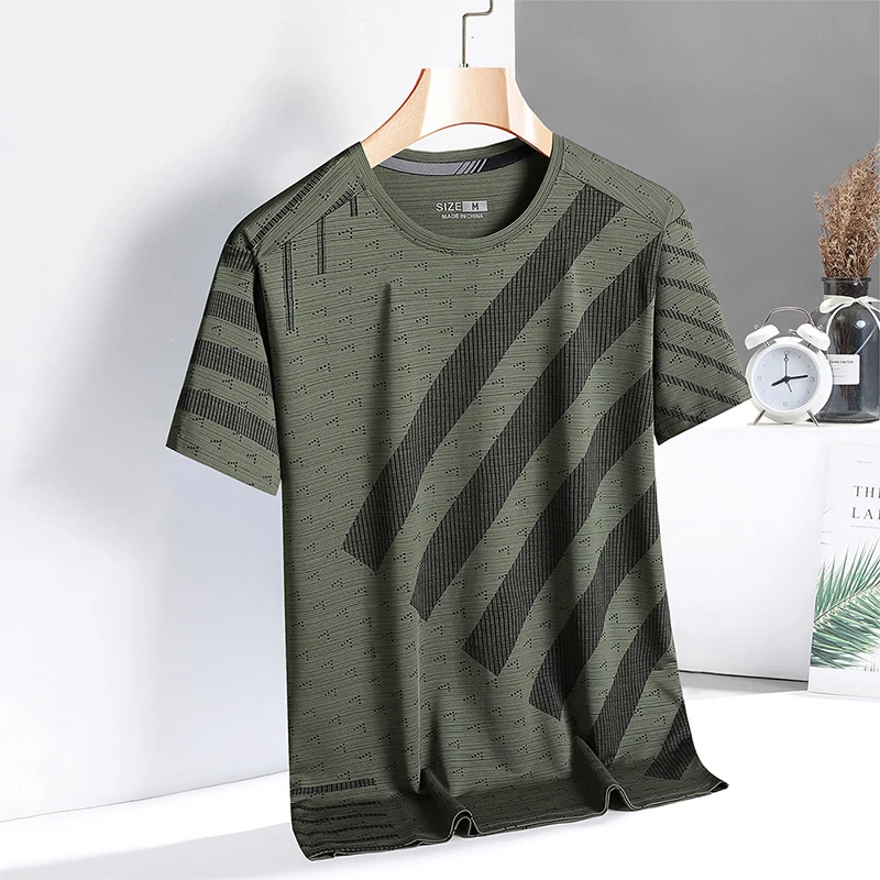 Quick Dry Sport T Shirt Men\'S 2024 Short Sleeves Summer Casual Black OverSize 3XL Top Tees GYM T-Shirt Tshirt Clothes