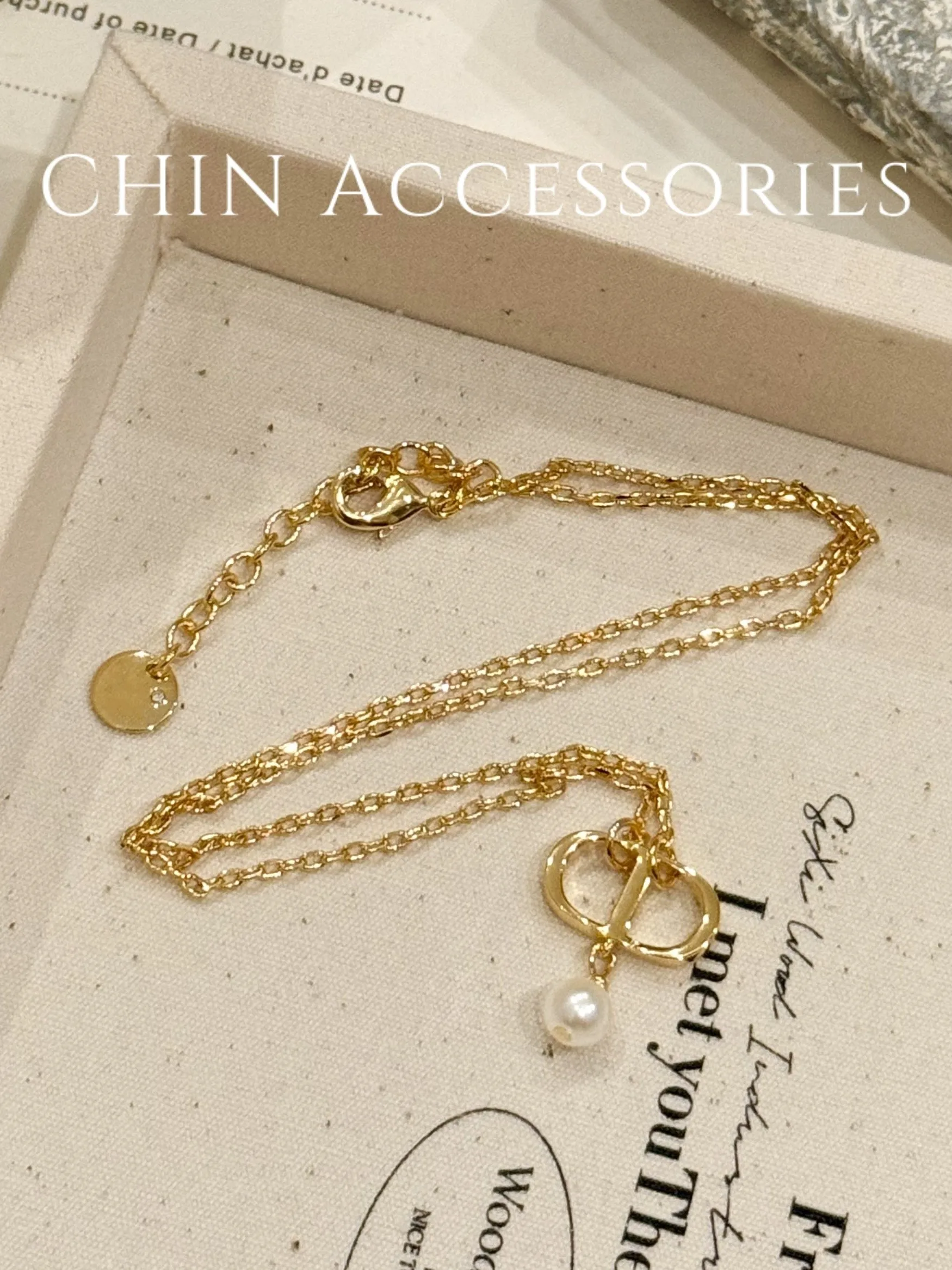 Retro Gold Simple High Pig Nose Letter Pearl Necklace Silver Chain  out Fashion Jewelry Pendant  out Style