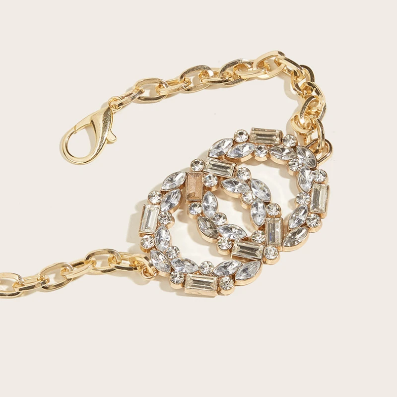 Robe à Taille en Métal pour Fille, Simple, Ronde, Strass, Fine, Trempée, Accessoire 03