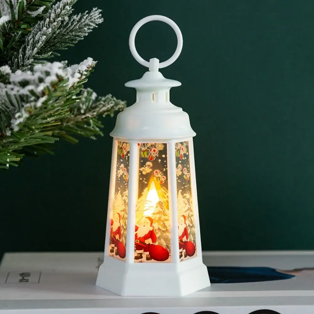 Vintage Christmas Decorations Hanging Luminous Hand-held Nightlights Simulation Creative Christmas Snow Globe Lantern Festival