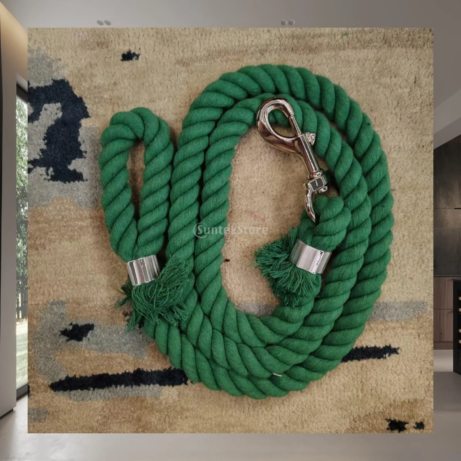 1.8 Meter Horse Halter Rope with Ergonomic Loop Handle for Better Control While Leading or Tying Livestock Safely