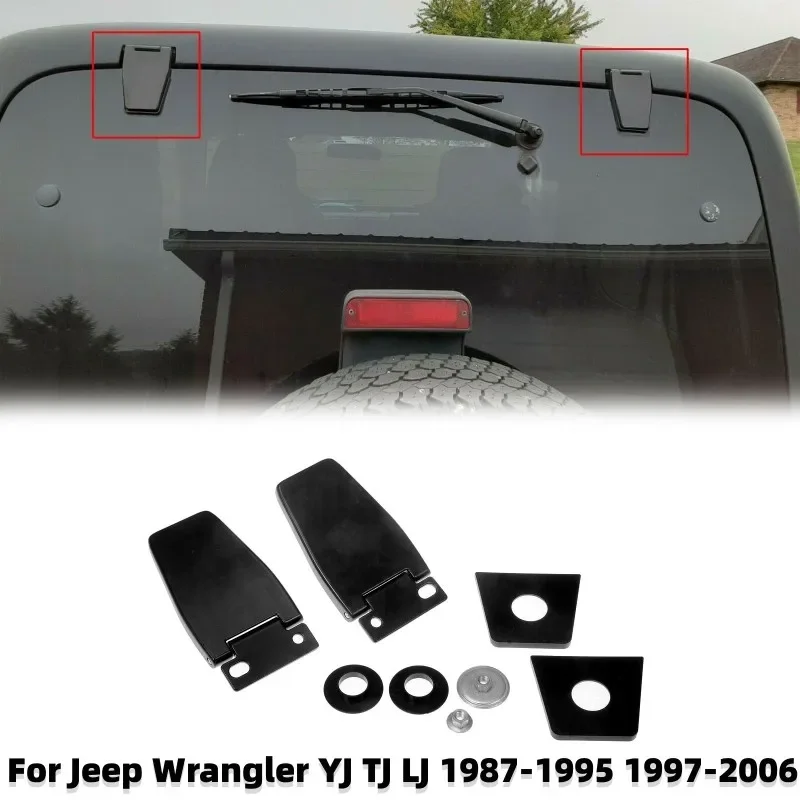 Car Rear Lift Gate Window Glass Hinges Fit for Jeep Wrangler YJ TJ LJ 1987-1995 1997-2006