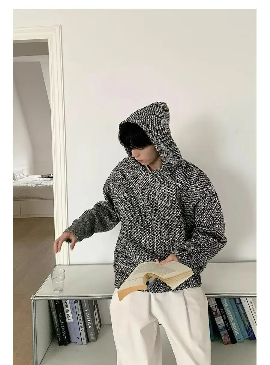 2025 New Korean Fashion Men's Hoodie Pullover Coat Autumn Winter Casual Loose Hoodie Sweatshirt for Men Streetwear Y2k Clothing