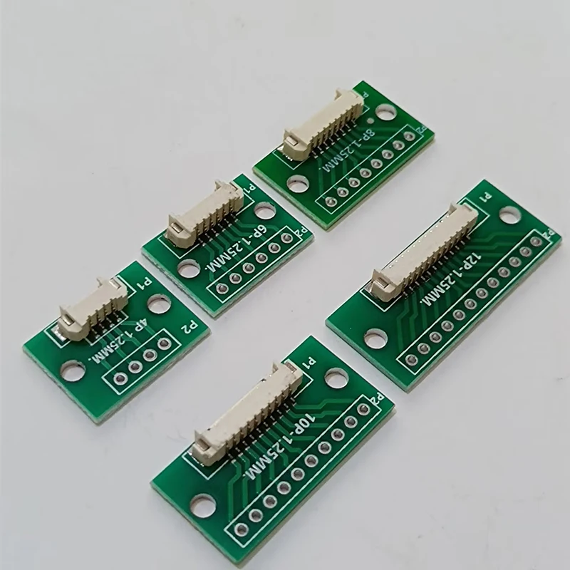 1/2/5pcs 1.25MM Pitch 4/6/8/10/12 FPC/FFC Adapter Connector 1.25 to 2.54 Circuit Board Horizontal Terminal Socket Test Board