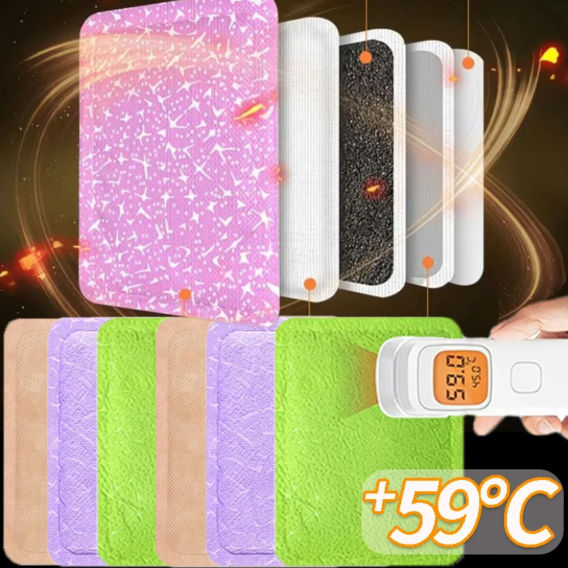 Patch corporel chaud à base de plantes, chauffage longue durée, chauffage rapide, compresse chaude en bois d'absinthe, autocollants chauds pour la taille et l'abdomen