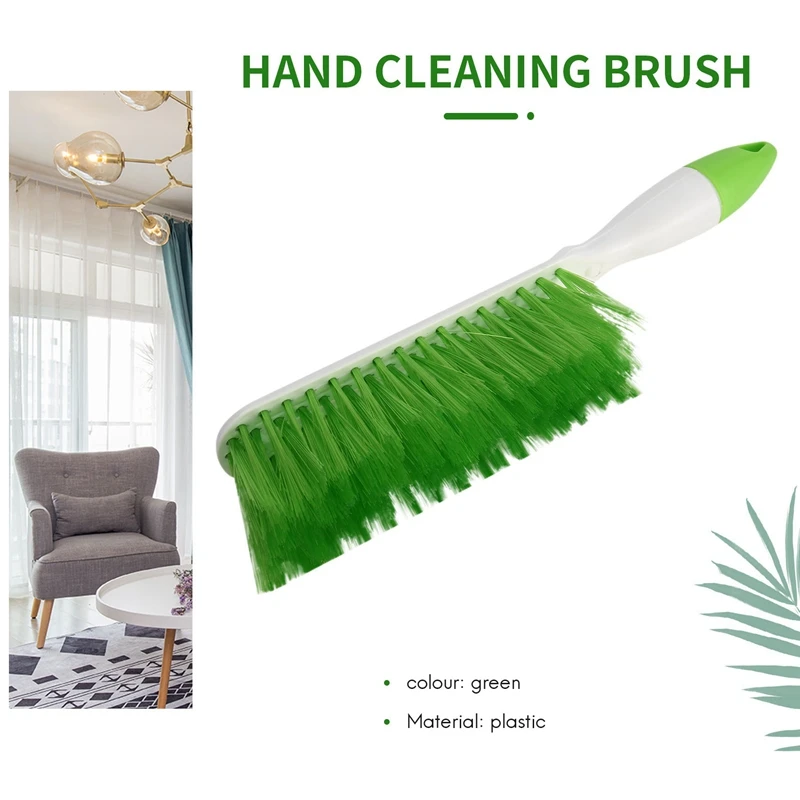 Cepillo de limpieza de restos de sábanas, cerdas suaves para ropa, escritorio, sofá, plumero, partículas pequeñas, removedor de pelo, verde, nuevo