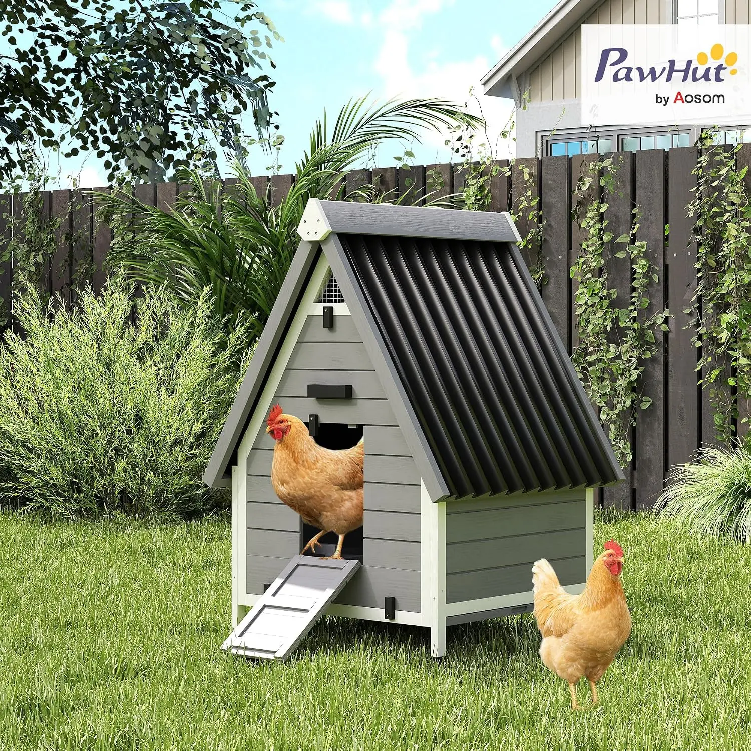 Wooden Chicken Coop Outdoor Hen House 31