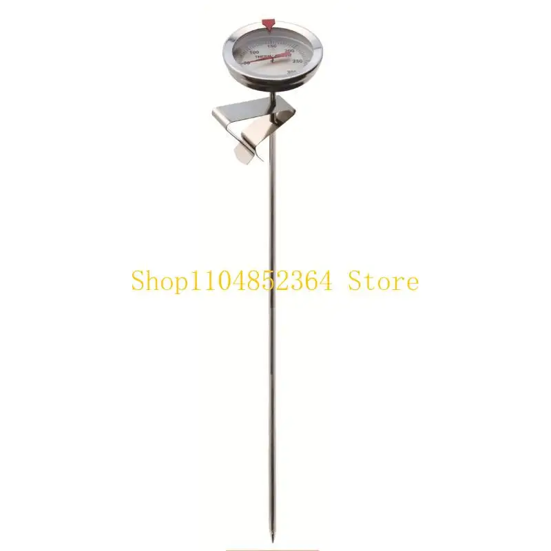 652F Candy/Deep Fry Thermometer with Read Thermometer Stainless Steel Stem Cooking Thermometer 0-300 ℃
