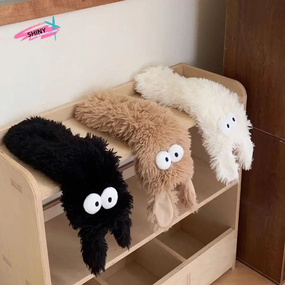 

Funny Big Eyes Slipper Socks with Puppy Ears Mid-Calf Cartoon Non-slip Floor Socks Warm Thickened Coral Fleece Socks Winter