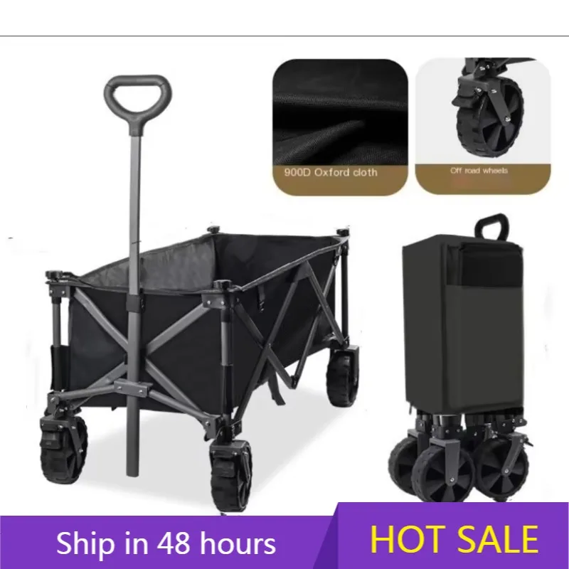 

POWER LEAP Big Flat-fold Style Camping Trolley for Outdoor Use Durable Lightweight for Shopping Park Visits Water Resistant Stor