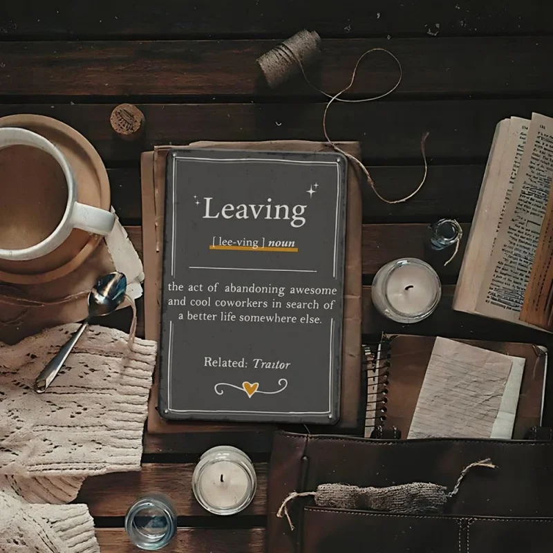 Regalos de jubilación, letrero de compañero de trabajo para mujeres y hombres, letreros de estaño de metal vintage, regalo de jubilación, decoraciones de jubilación, jubilación G