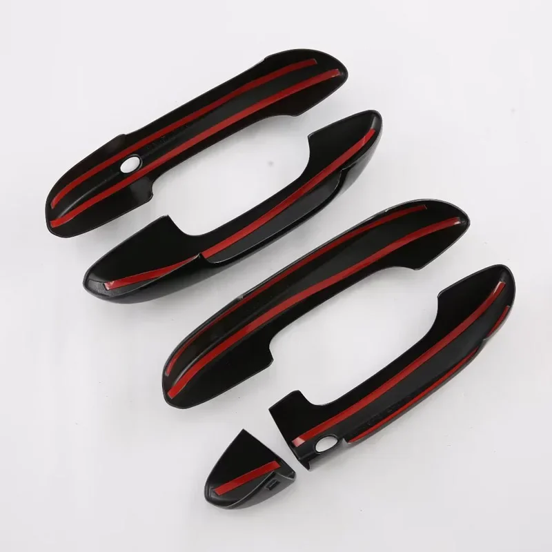 For MG MG3 Hybrid 2024 2025 ABS Carbon Fiber Black Car Door Handle Cover Trim Sticker Protector Styling Auto Accessories