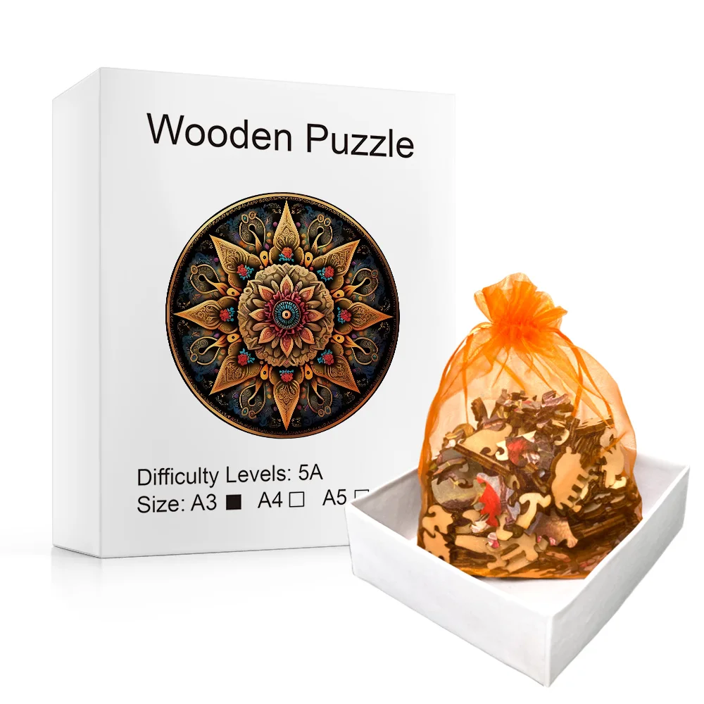 Flower Wooden Jigsaw Puzzle - Creative Variety Of Special Shapes Puzzle, Perfect Gift For Kids & Adults, Birthday Party Games