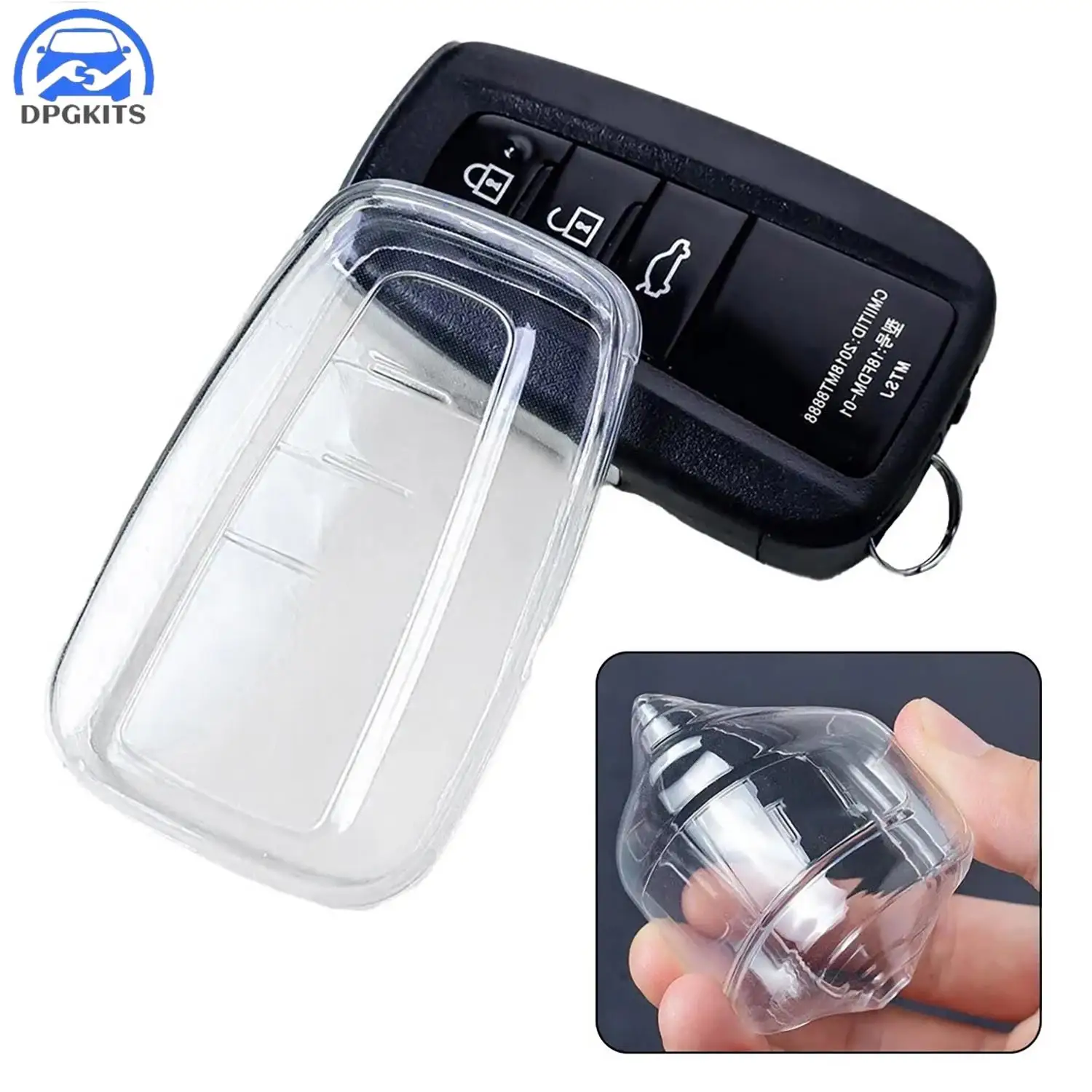 Transparent TPU Smart Key Fob Cover For Toyota Corolla Cross RAV4 Venza Sienna Tundra 2016-2024 Crystal Clear Protective Case