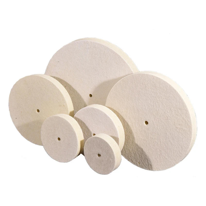 4/5/6/8 Inch 100-200mm Wool Felt Polishing Buffing Round Wheel Wool Felt Polisher Disc Pad Buffer For Wood Metal Polishing