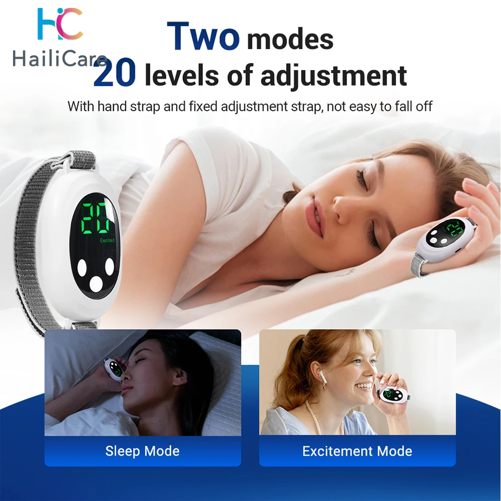 New Microcurrent Sleep Aid Device EMS Sleep Aid Machine Sleep Instrument for Insomnia Stress Anxiety Relief Palm Pulse Massager