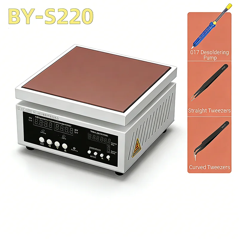 200mm*200mm Heating Station Electronic Hot Plate Table Preheating Platform 0~400℃ For BGA PCB SMD Phone LCD Touch Screen Repair