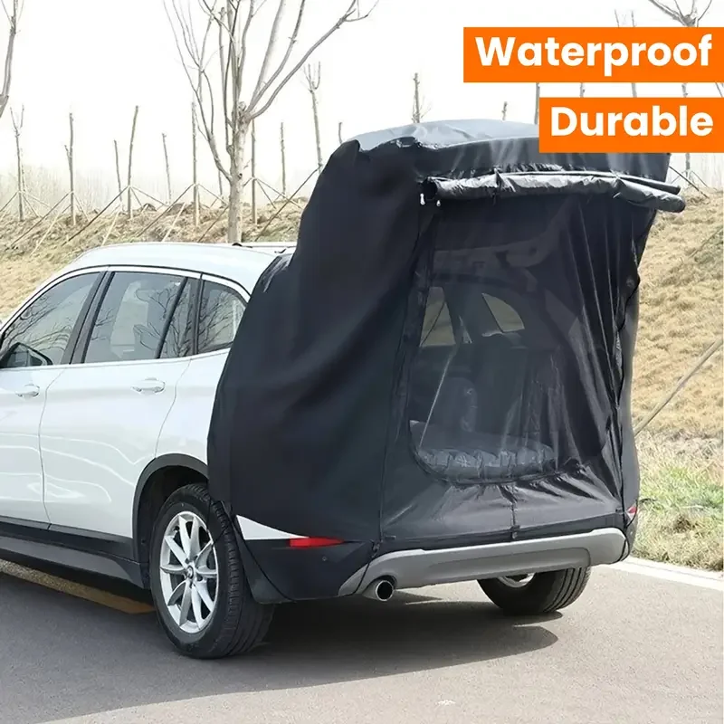 

Car Tailgate Tent Mosquito Net Privacy Curtains Oxford Fabric Black For SUV Vans Multi-PurposeVehicle Camping Fishing Road Trips