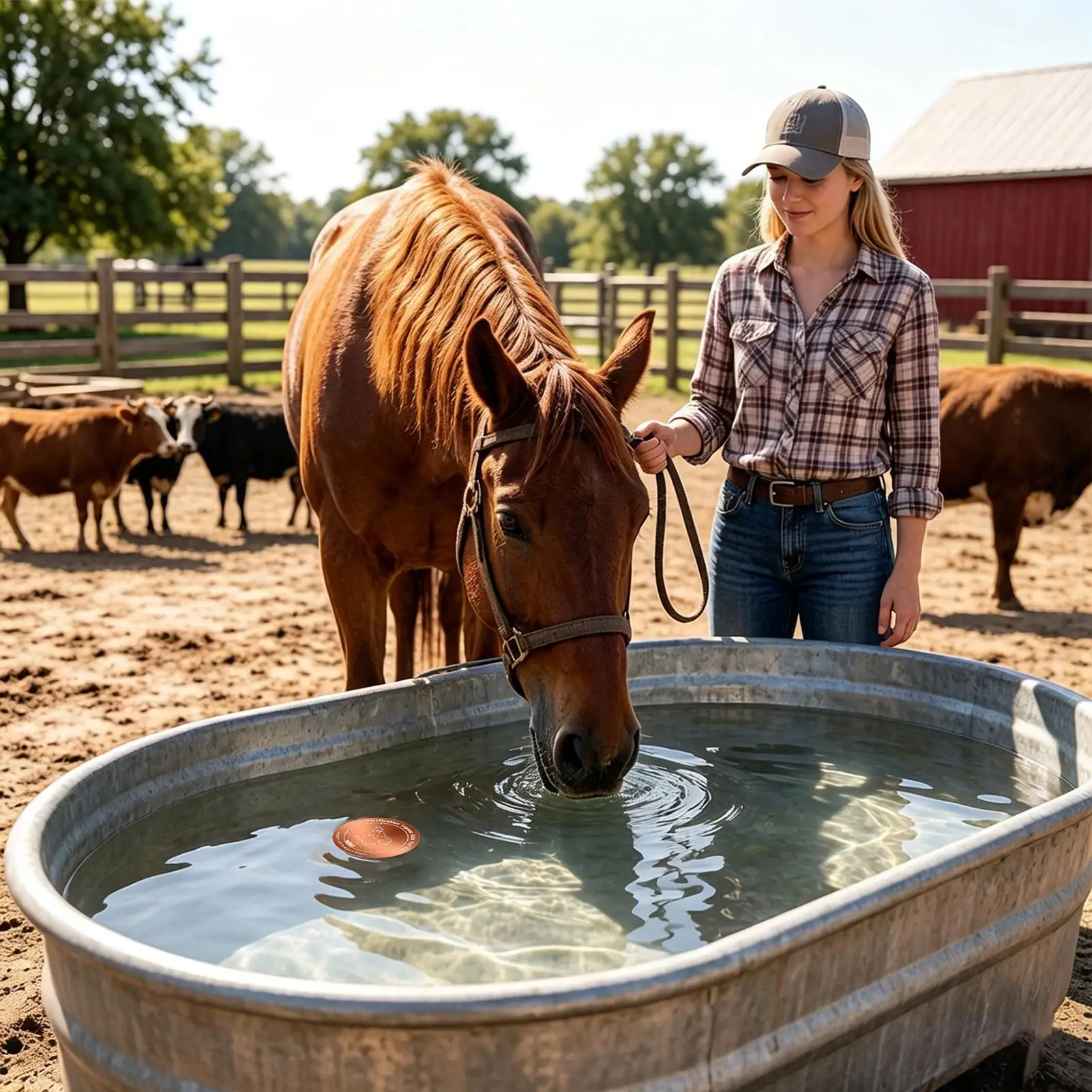 Copper Purification Tray Physical Safe Water Cleaning Tool multipurpose Birdbath Livestock Water Trough For Yard Farm Outdoor
