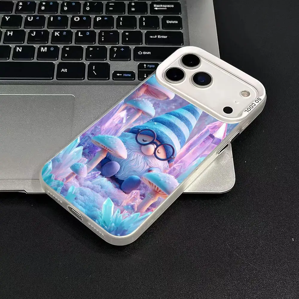 سانتا كلوز الفطر جراب هاتف آيفون 17 16 15 14 13 12 11 برو/ ماكس/بلس غطاء خلفي مقاوم للصدمات مضاد للبصمة