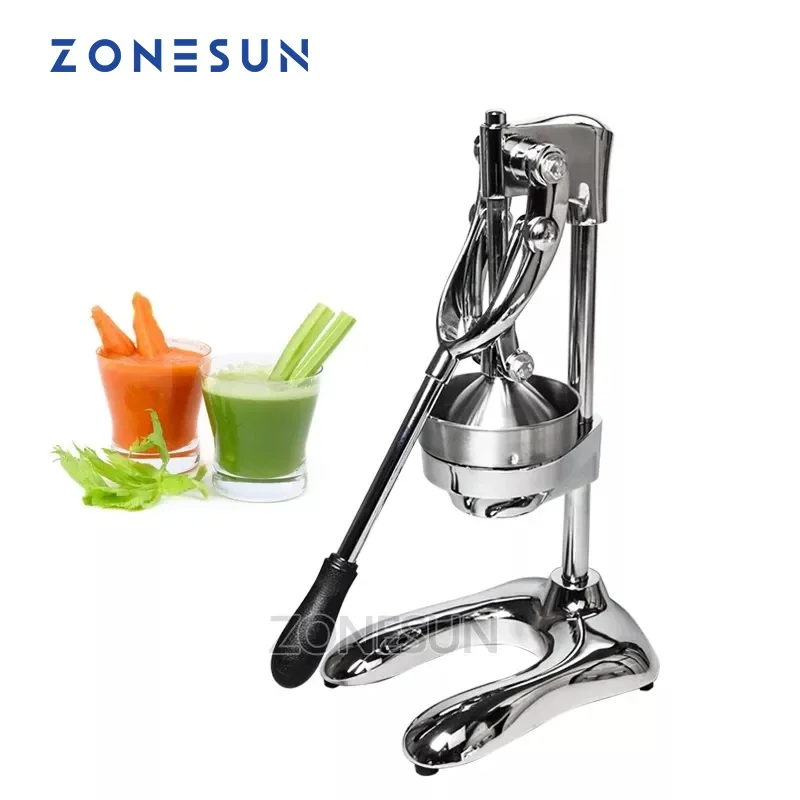ZONESUN Stainless Steel Citrus Fruits Squeezer Orange Lemon Pomegranate Hand Press Manual Juicer Lemon Pressing Machine