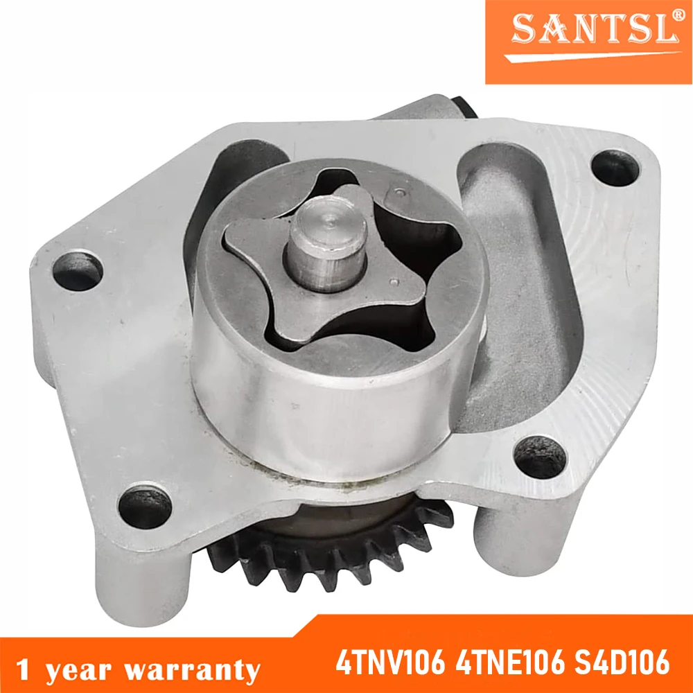 Oil Pump Auto Parts 4TNV106 4TNE106 S4D106 For Yanmar Engine Komatsu WB93R-2 WB140 Backhoe