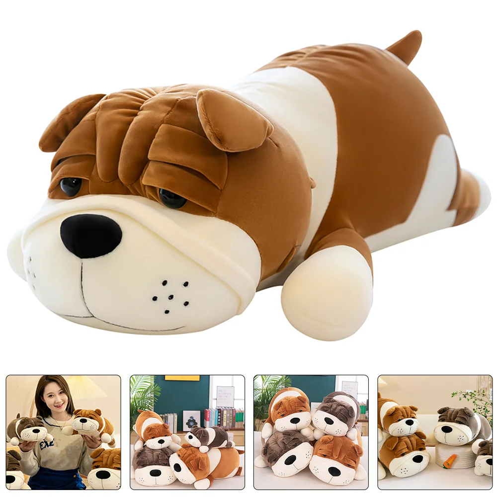 Shar Pei-juguete para dormir, almohada de dibujos animados, cojín trasero para niños, juguetes cómodos