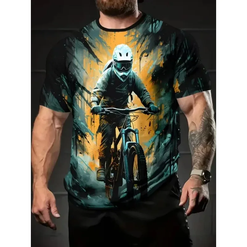 Men's T-Shirts 3D Print Short Sleeve Vintage Classic T-Shirt Street Casual Tops Oversized Breathable Sweat Absorbent Durable Tee
