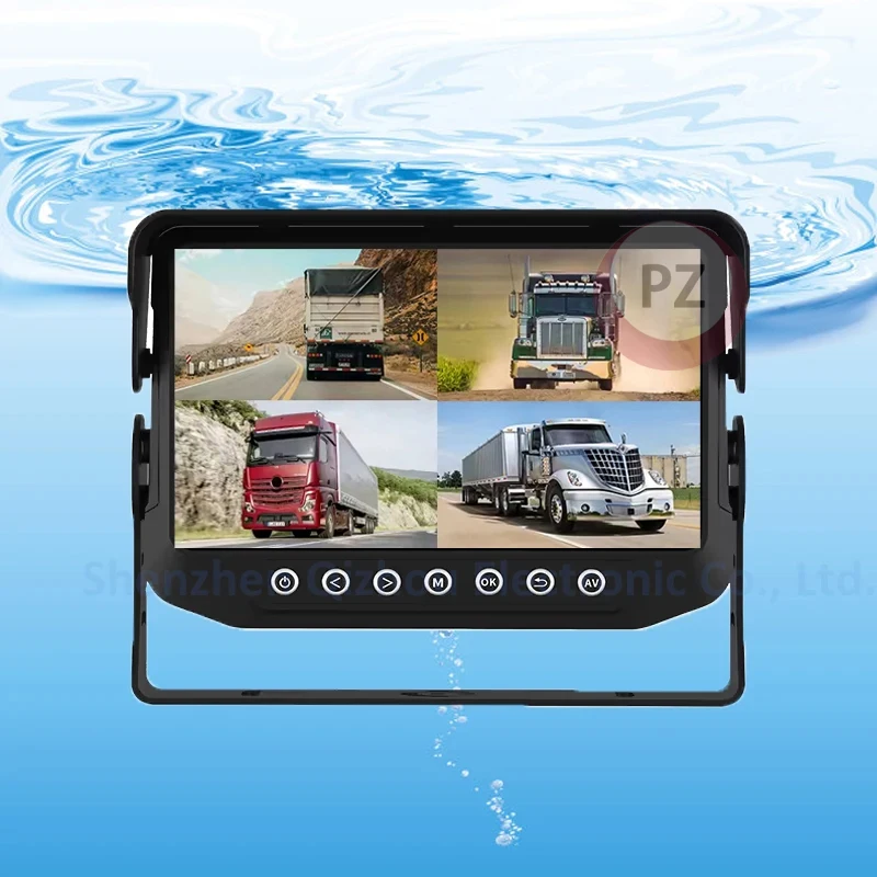 Hot Selling 7 Inch Split Screen Loop Recording Truck Rearview Monitor System Night Vision Waterproof DVR Reverse Camera Kit