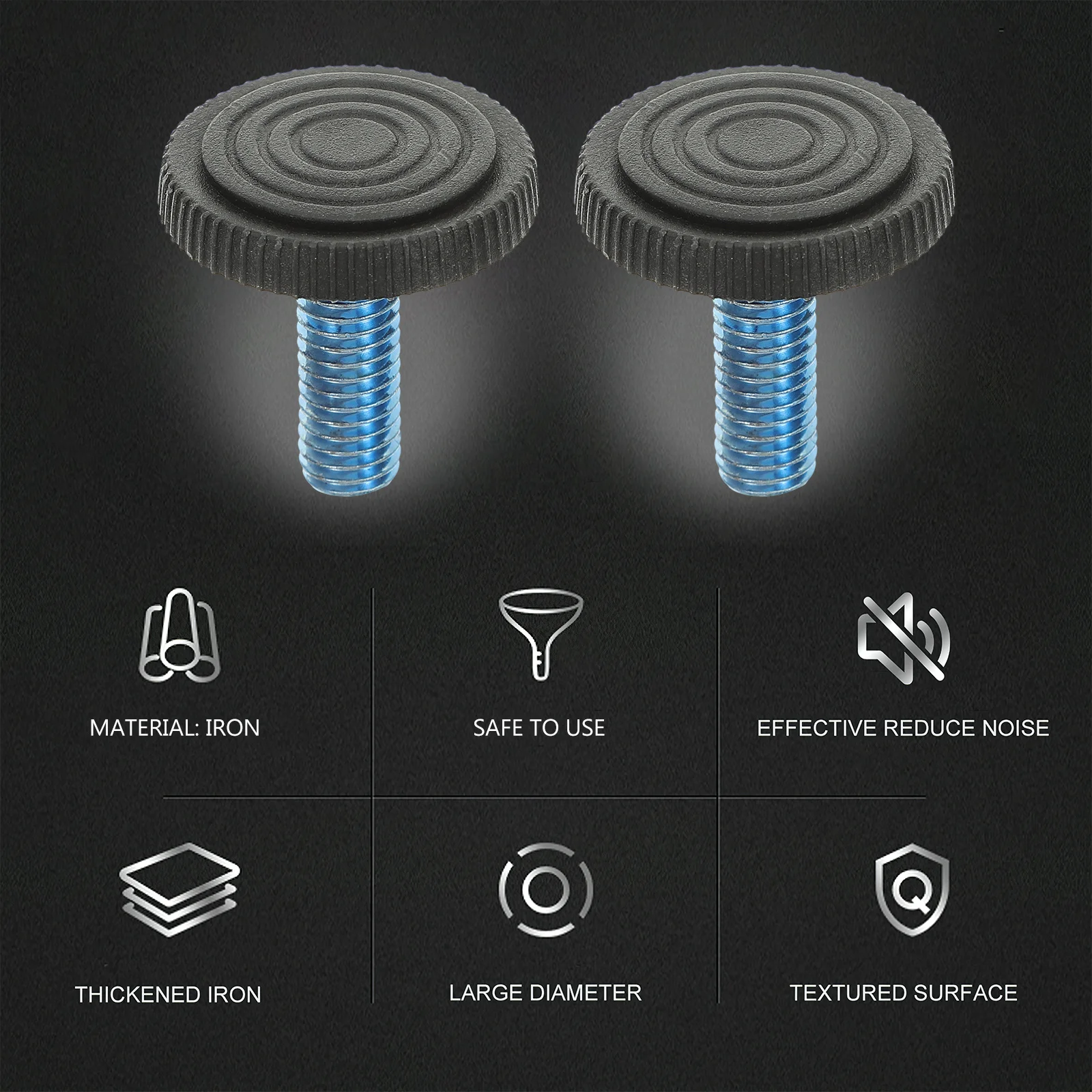 20 pcs Table Adjustable Furniture Levelers Threaded Chair Levelers Iron Sturdy Floor Protector For Tables Chairs Sofas Cupboards