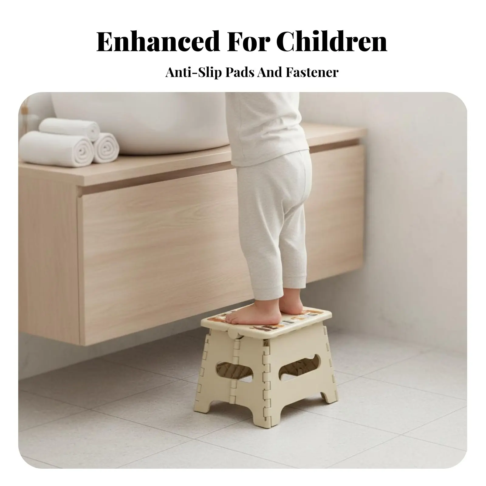 

Детская складная подставка-ступенька с мультяшным дизайном, легкая, с нескользящими ножками, для малышей, для улицы, для гостиной