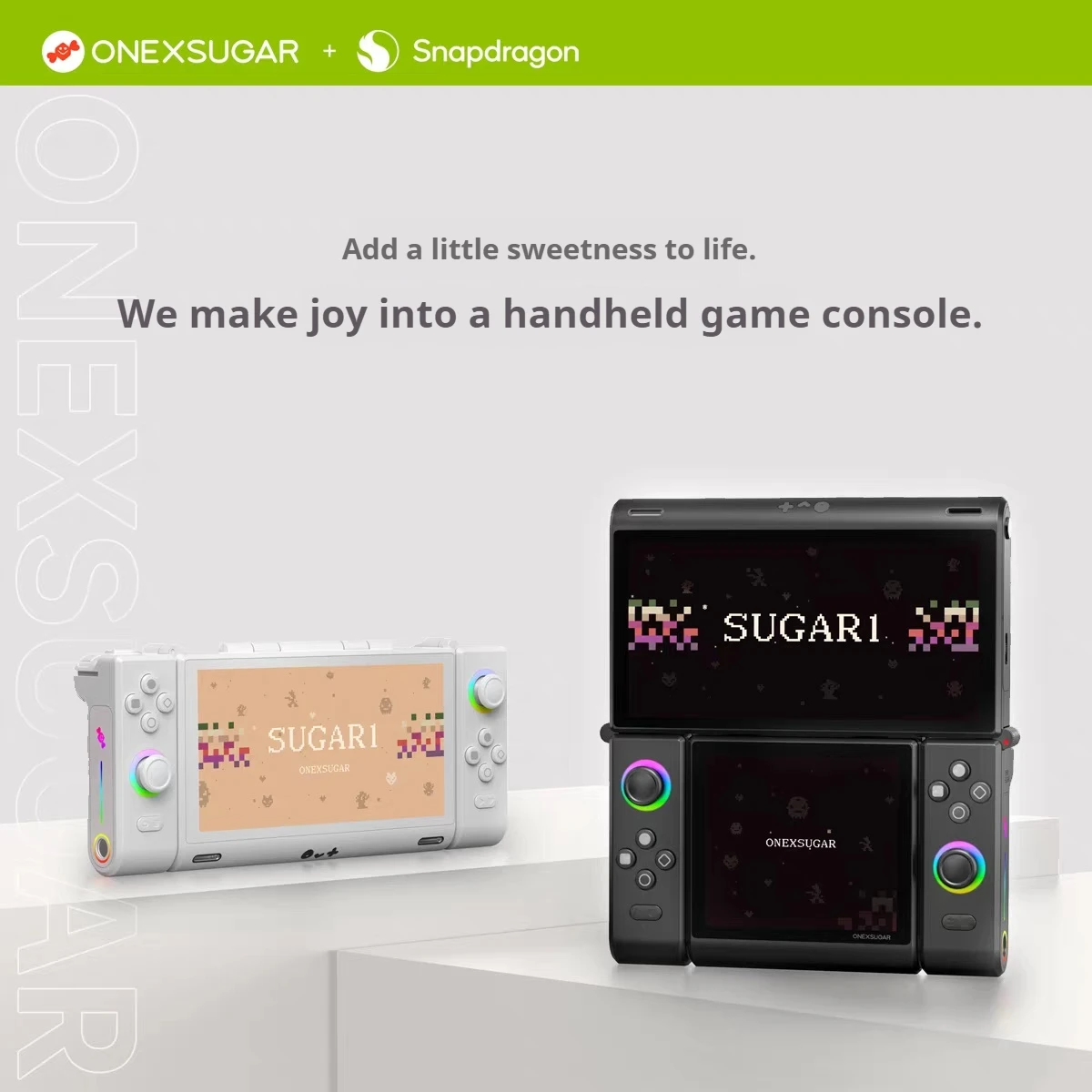 OneXPlayer Sugar 1 وحدة تحكم ألعاب مزدوجة الشاشة قابلة للتحويل محمولة باليد Snapdragon G3gen3 3.92 + 6.01 بوصة عصا تحكم لقاعة الشاشة Oled #3