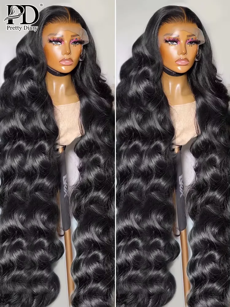 

30 40 Inch Body Wave Lace Front Human Hair Wigs 13x6 Transparent HD Lace Frontal Wig Water Wave 5x5 Glueless Wig