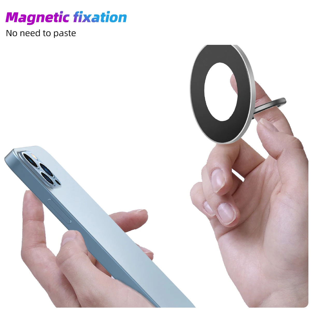 ANKNDO for Apple Magsafe Finger Ring Holder Ultra-thin Magnetic Phone Stand for Iphone 14 13 12 Pro Max Smartphone Bracket