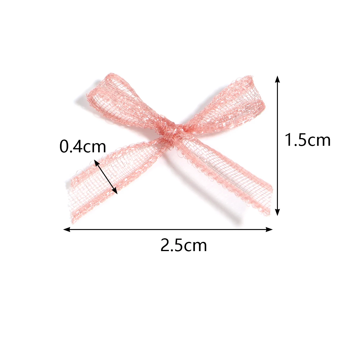 30Pcs 2.5*1.5cm Colored Ribbon Bows Small Size Gauze Ribbon Bow Flower Craft Decoration Handwork DIY Nail Manicure Accessories