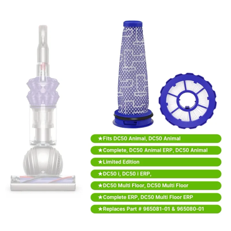 Набор HEPA-фильтров KEOL-основной роликовой щетки и HEPA для пылесоса Dyson DC50 Dc50i UP15, запасные части