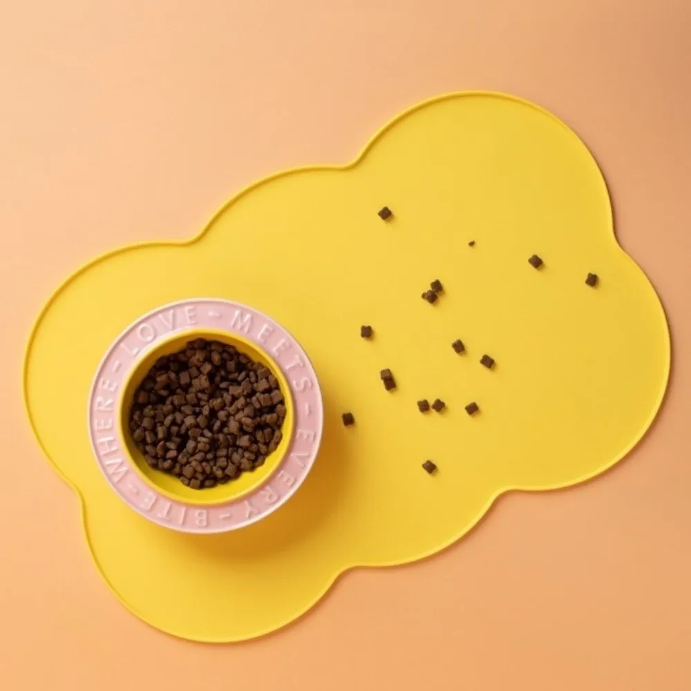 

Machine Washable Easy Clean Cat Feeding Mat Waterproof Non-Slip Silicone Pet Bowl Pad Multi-Color Durable Indoor Pet Mat Home